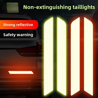 NY Bil Dörrdekal Säker Öppning Varning Reflekterande Tejp Dekal Biltillbehör Exteriör Interiör reflekterande dekal Reflekterande