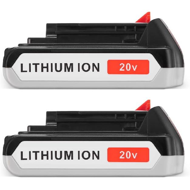 3,6 Ач 20 В Запасная батарея, совместимая с Black & Decker 20 В Max LBXR20 LB20 LBX20 LBX4020 Серия аккумуляторных электроинструментов с увеличенным временем работы, 2 шт. 2Pack 3.6Ah Battery