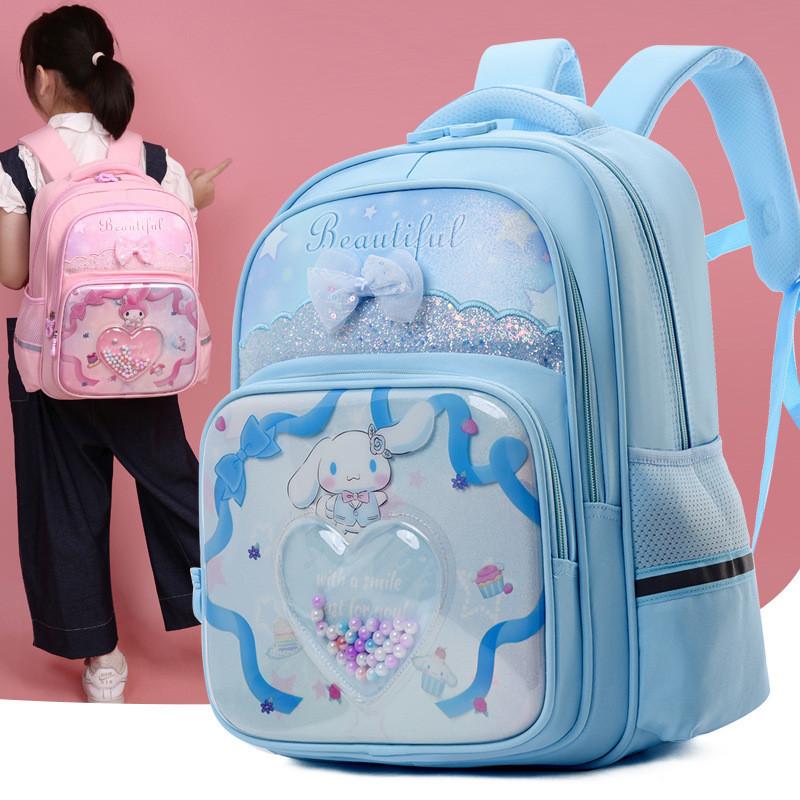 Adorable Cartoon Backpack For Kids Breathable Pu Material School Bag With Curved Straps