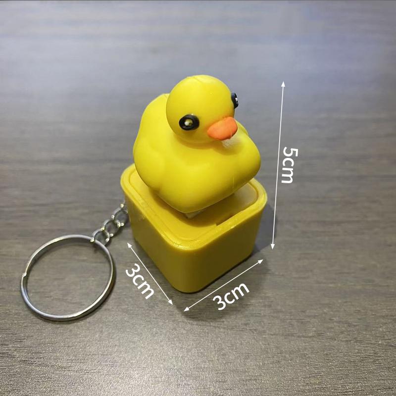 Funny Keychain Viral Sound Fidget Keychain Stress Relief Press Button Keychain Keyboard Keyring Make Sound Keychains