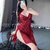 Erotic Underwear, Sexy and Pure, Lace Seductive, Cheongsam, Ancient Style, Slit, See-through, Small Chest, No-take Uniform 1042