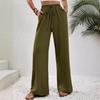 Women's Spring and Summer New Hundred Solid Color Dragged Wide-leg Pants Casual Pants