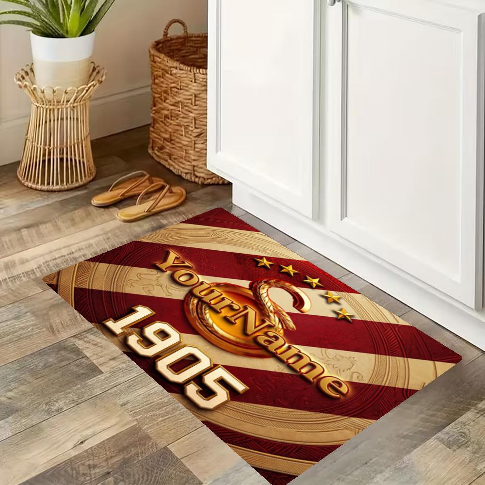 Galatasaray1 Personalized Name Kitchen Carpet Nonslip Floor Mat Ideal Entryway Door Mat Laundry Room Bathroom Foot Mat