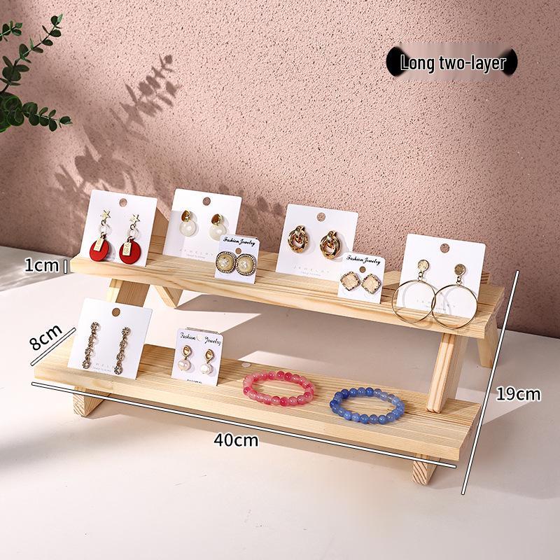 Wooden Ladder Card Holder & Jewelry Display Rack