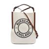 [Pre-Owned] Peggy Logo Print Cotton Canvas Bucket Bag - Excellent #1K466T8