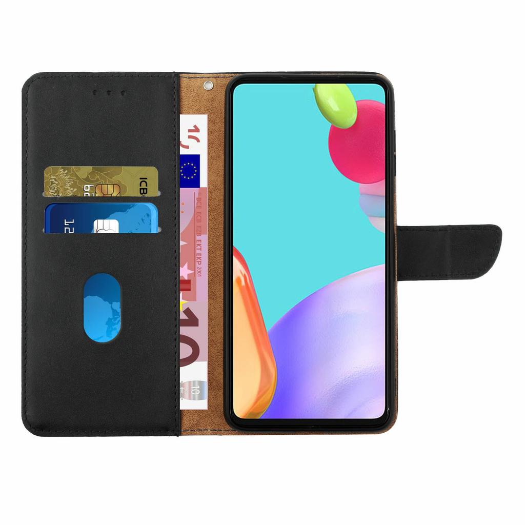HT02 For Motorola Moto G55 5G Case Genuine Cow Leather Phone Cover Nappa Texture