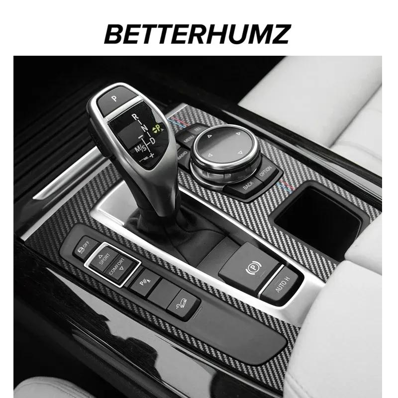 Car Interior Accessories Made of Alcantara Gear Shift Control Panel Cover Sticker Trim For BMW F15 F16 X5 X6 2013-2017 LHD RHD