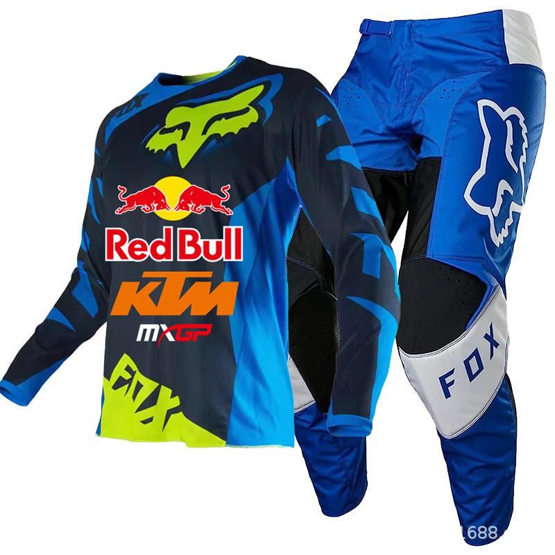 FOX Off-Road Downhill Cycling Jersey Set Breathable Quick-Dry Mountain Bike Motocross Apparel Unisex