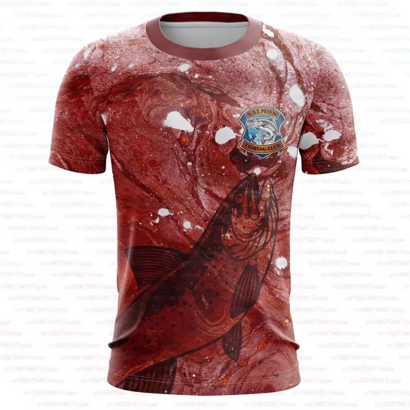 

Летняя мужская футболка с коротким рукавом, на заказ для рыболовной команды, с 3D-принтом рыбы в винтажном стиле, модная спортивная одежда 6XL