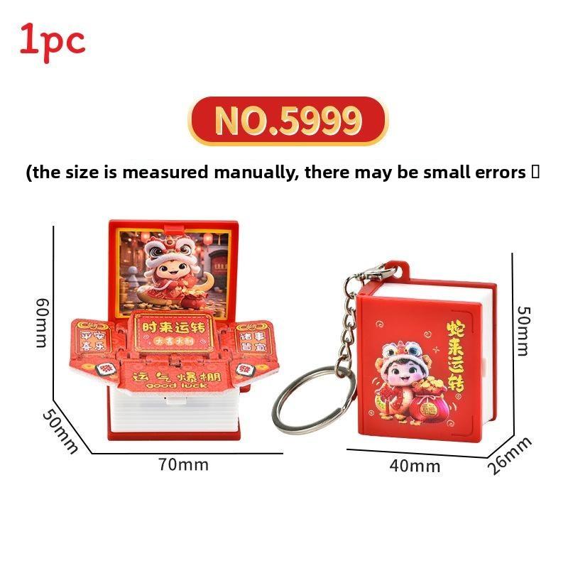 3d Pop Up Puzzle Book Keychain With Fortress Scene For Stress Relief And Creative Gift