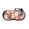 Nylon Sunglasses Storage Bag with Keyring Cat Pattern Sunglasses Pouch Solid Color Durable SunGlasses Holder Eyewear Accessories