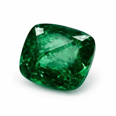 Natural Green Emerald Loose Gemstone 9 Ct Square Cushion Colombian for Jewelry Making and Crafts