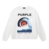 Grenzüberschreitender E-Commerce Herbst und Winter Lila klassischer Buchstabenaufdruck Amerikanische Streetwear Trendmarke schwerer Pullover Frottee Pullover
