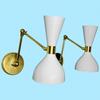 1950er Mid Century Wandleuchte Italienisch Modern Zeitgenössisch Stilnovo Stil Diablo Wandleuchten Lampe (Single)