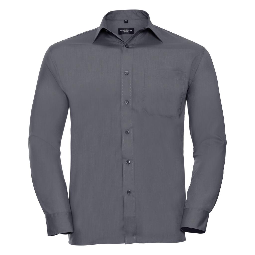 Russell Collection Mens Long Sleeve Shirt