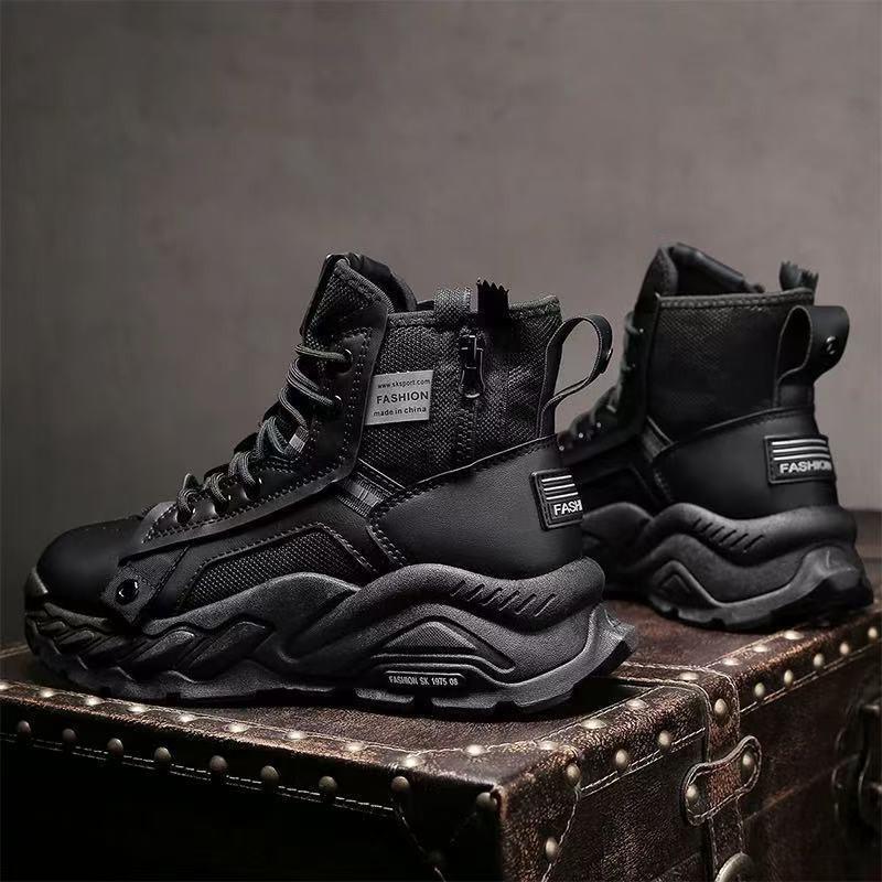 Retro desert combat boots Martin boots autumn and winter tooling boots thick-soled waterproof outdoor mountaineering high-top men's shoes