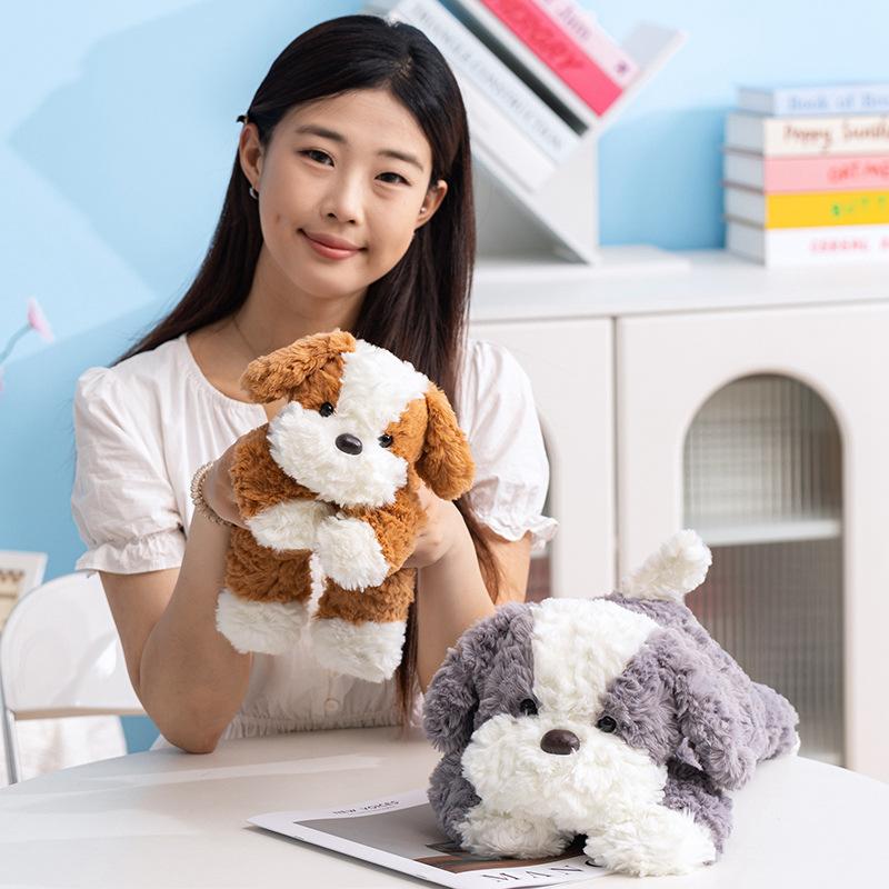 Cartoon Soft Puppy Doll Plush Toy Teddy Dog Doll Children Soothing Rag Doll Birthday Gift