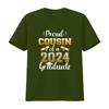 Proud cousin of a class 2024 graduate senior graduation T Shirt vintage Washed Top For Everyday Wear Breathable