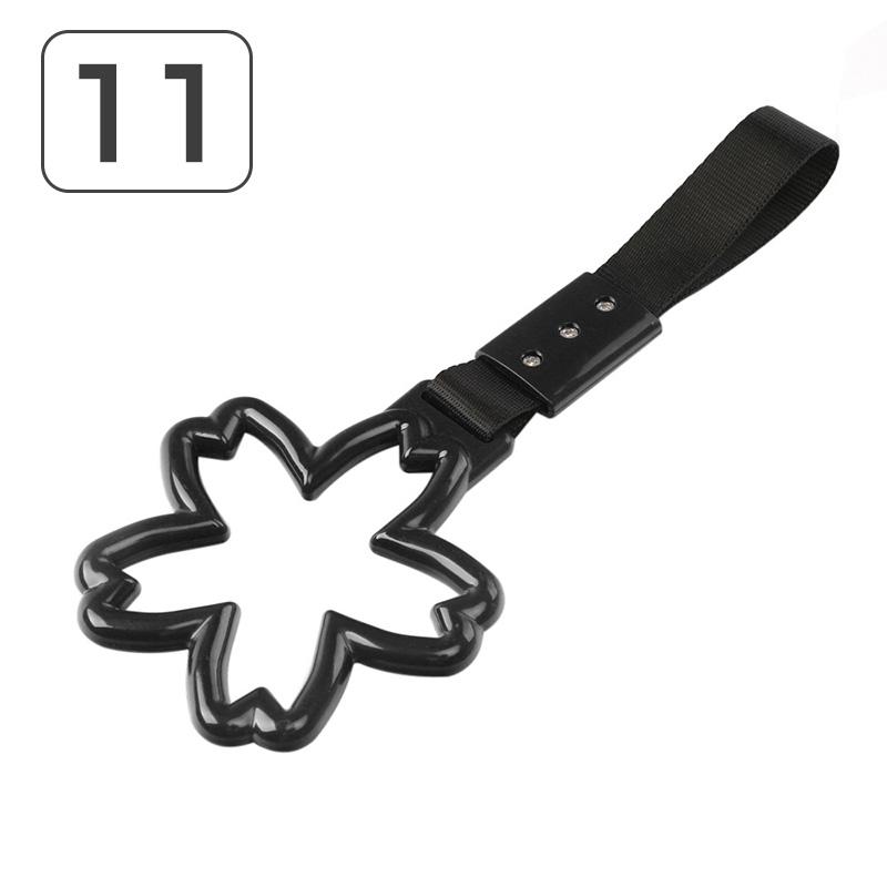 Flower-shaped Plastic Pull Ring Car Handrail Belt Decorative Rear Bumper Warning Ring Subway Train Bus Handle Strap