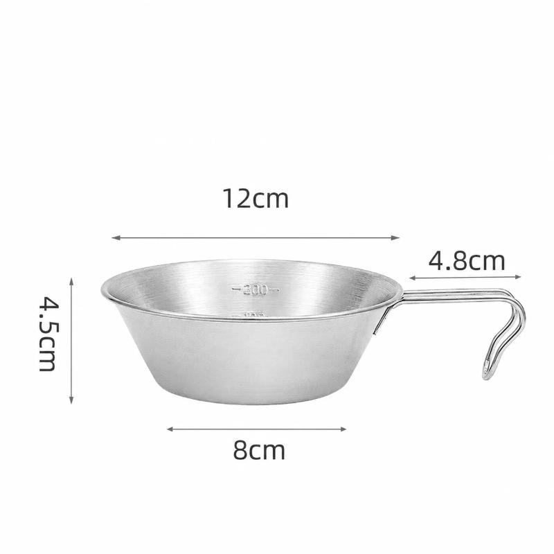 300Ml Stainless Steel Sierra Cup Outdoor Camping Coffee Tea Mug Portable Picnic Tableware Bbq Hiking Backpacking Water Cup
