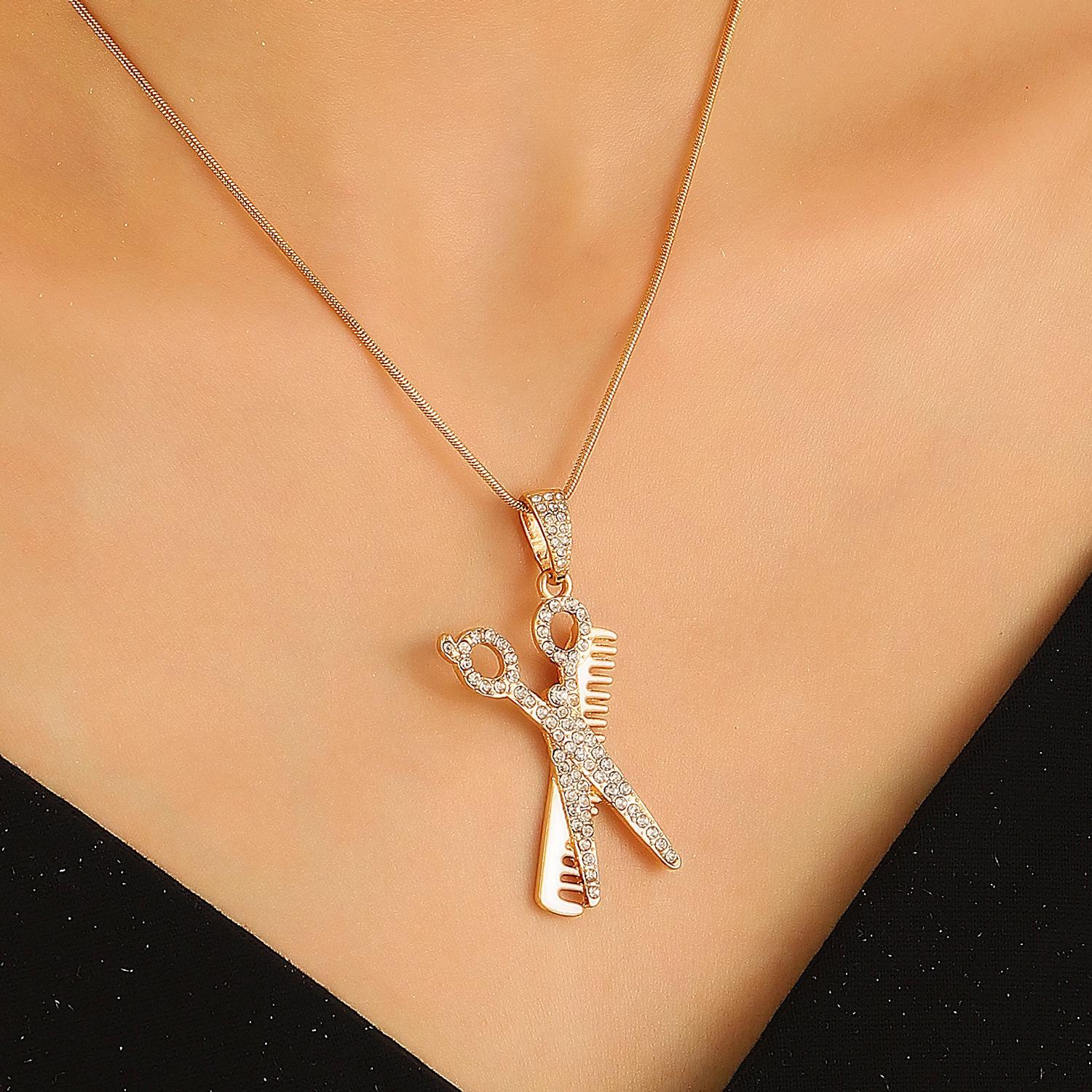 

Винтажное ожерелье-подвеска в виде ножниц - Уникальный креативный подарок для женщин