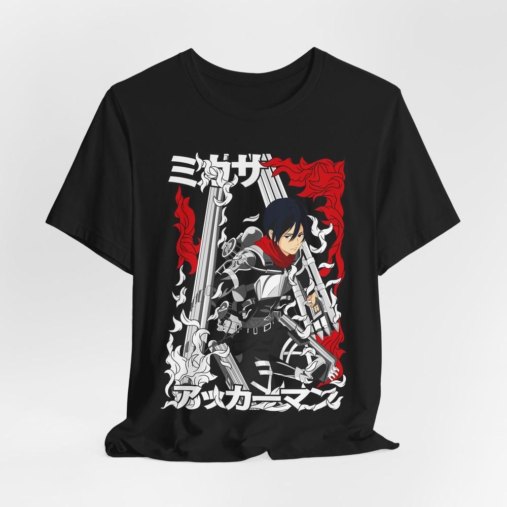

Mikasa Anime Graphic Tee, Attack on Titan Shirt, Japanese Manga Top, Unisex 4XL
