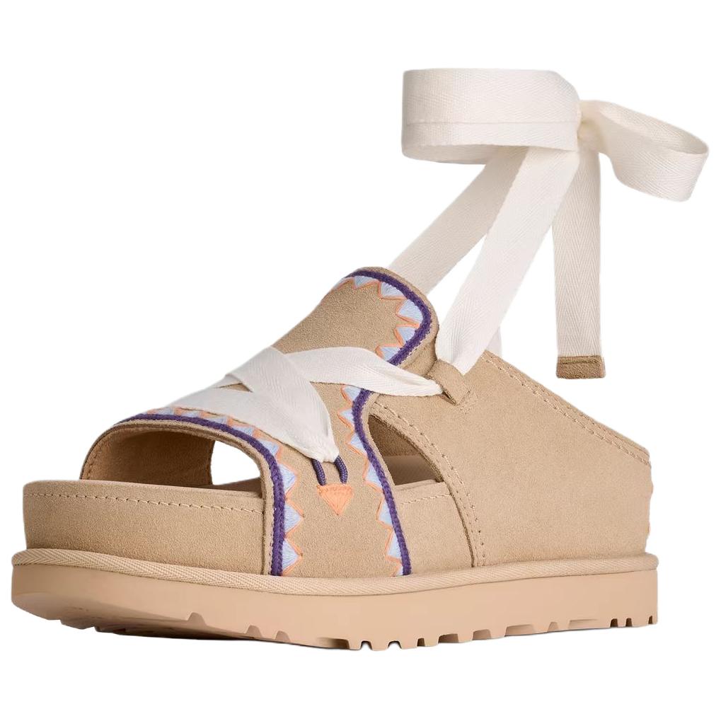 UGG Golden Family Glitter Gold One Strap Sandals Women's Sand 1175133-SNMU