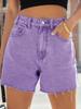 Women's Stylish Raw Edge Denim Shorts: Simple, Versatile Design for Popular European and US Markets