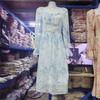 French Floral Dress Summer Dress With Recycled Cellulose Fabric For Elegant Vacation Wear