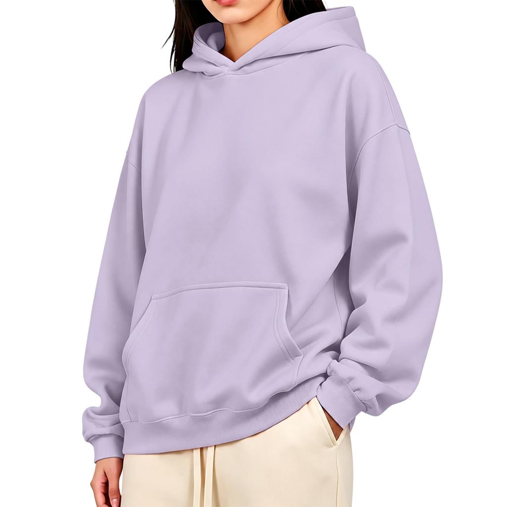 Damen Kapuzenpullover mit Tasche, Farbiger Pullover