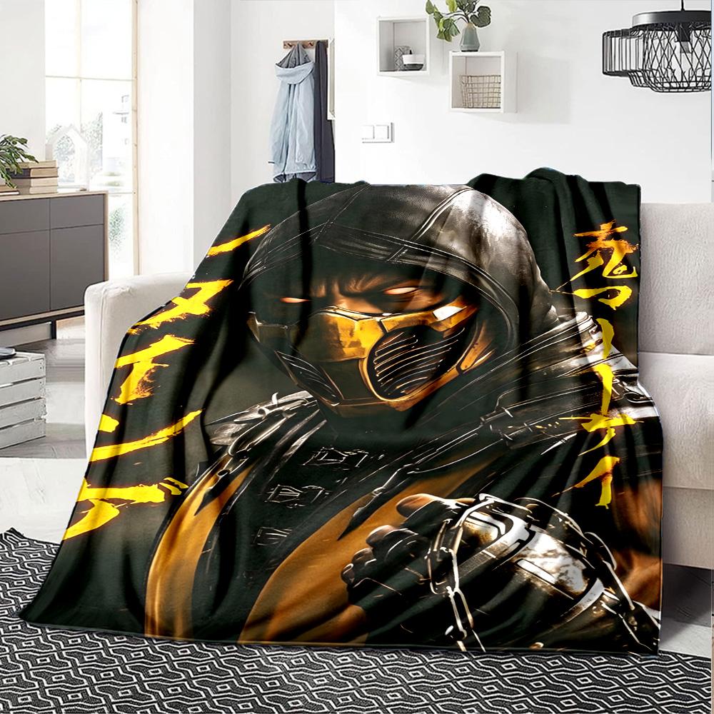 1pc M-Mortal Kombat1 Blanket, Gift, for Men and Women, Soft Blanket, Good for Sofa Bed Couch Travel, Lightweight Flannel Blanket