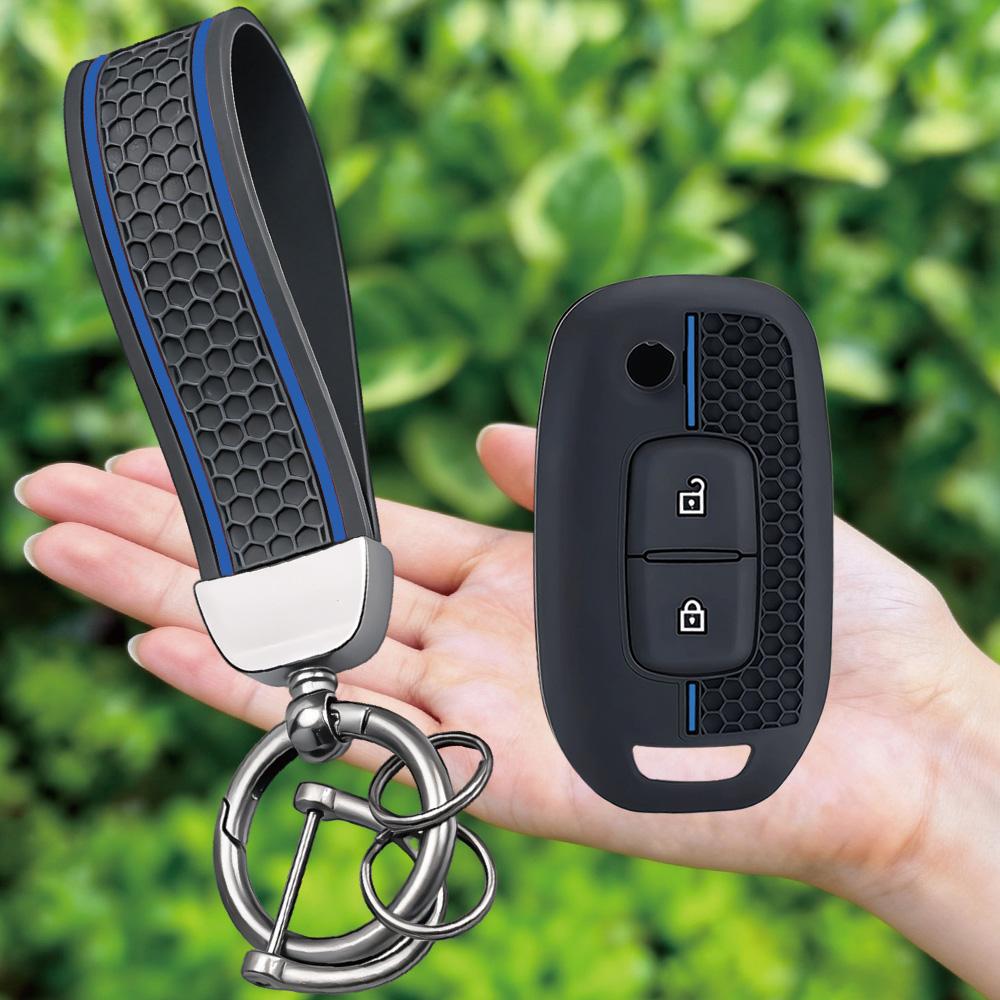 Car Key Case Cover For Renault TWingo 3 Duster Captur Logan Laguna Scenic For Dacia Logan 2021 Silicone Key Cover Remote Shell