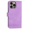 DIERFENG DF-03 For iPhone 16 Pro Max Wallet Case Anti-Drop Lines Imprinted Phone Cover