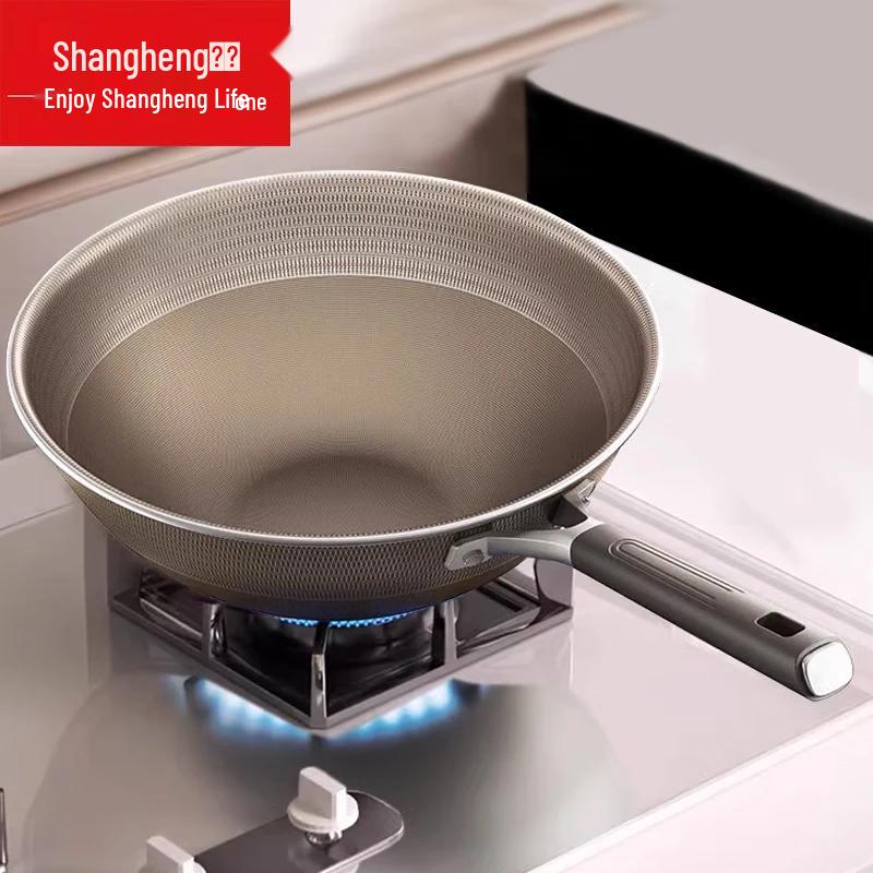 Shangheng 32cm Double-Sided Titanium Non-Stick Wok