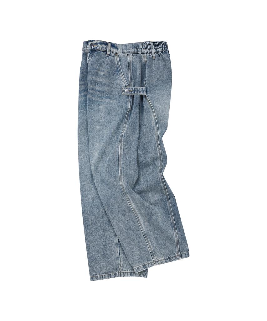 LMR Two-Way Balloon Wash Denim Pants Blue