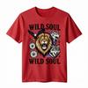 Wild Soul Lion Wolf Eagle Compass Wildlife Print TShirt Unisex Unisex Vintage Animal Graphic Casual Cotton Tee Short Sleeve Tops