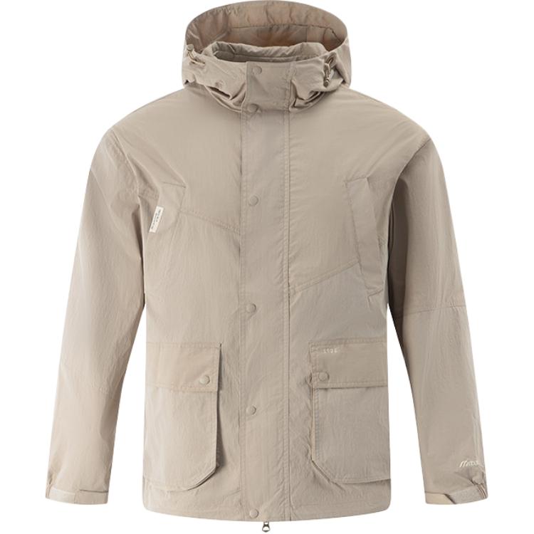 

Mizuno Ветровка мужская модная с капюшоном свободного кроя серии Heritage, цвет овсяный D2CE44H1 XL