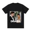 Das Drama T-Shirt Baumwoll-T-Shirt Mode Lässig O-Ausschnitt T-Shirts Grafischer Druck Tee Tops