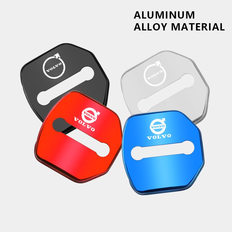 4PCS Car Door Lock Cover Stainless Steel Protection Accessories For Volvo V60 V40 XC90 V90 S60 C30 XC60 V50 V70 S90 XC40 S80 T6