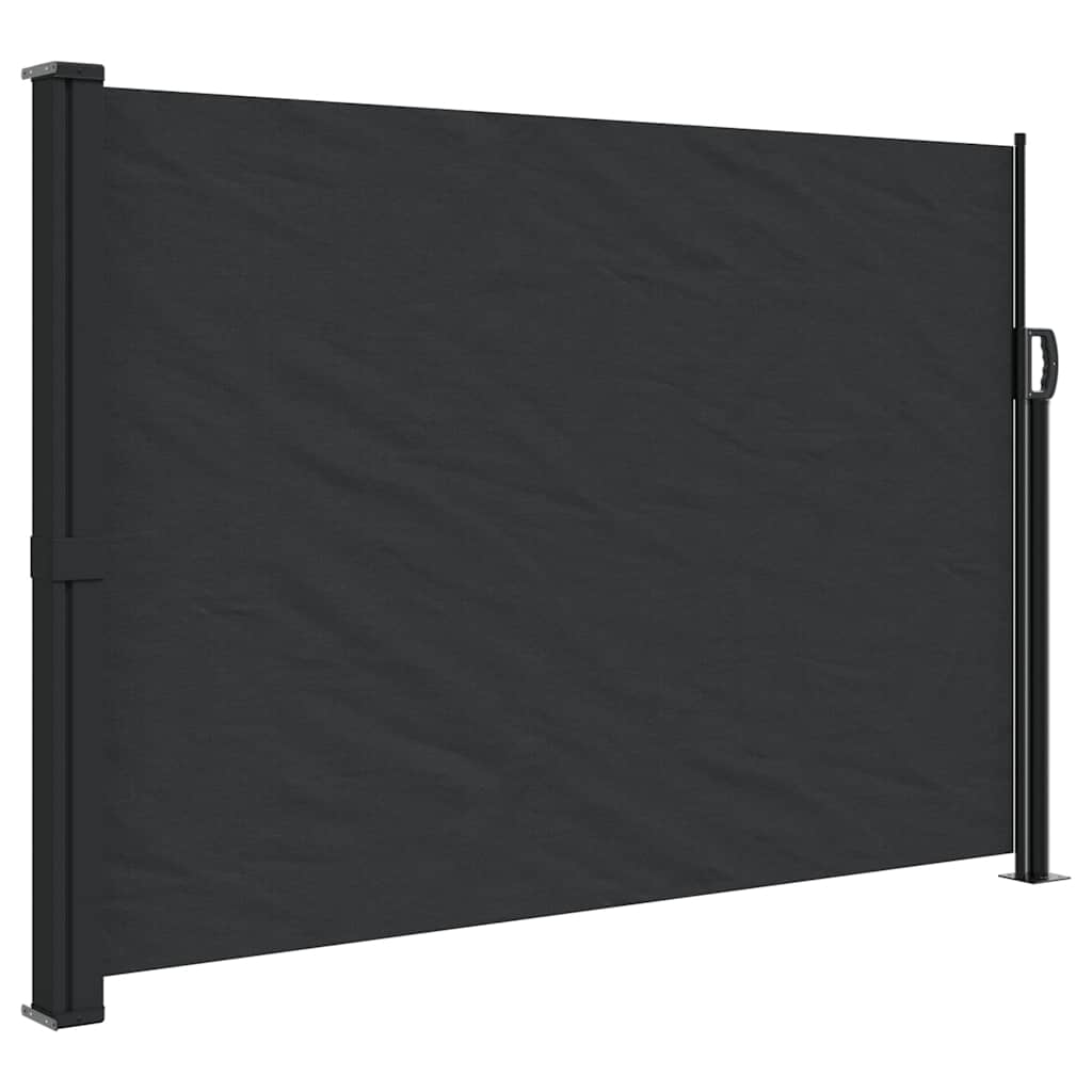 Retractable Side Awning Black 140 X 500 Cm