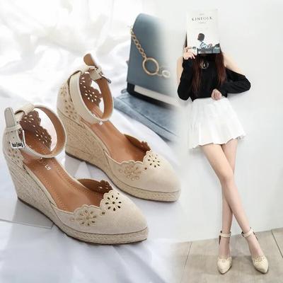 Frühling Sommer Schuhe Frauen High Heels 10 cm Retro Marke Frauen Keile Elegante Damen Party Schuhe
