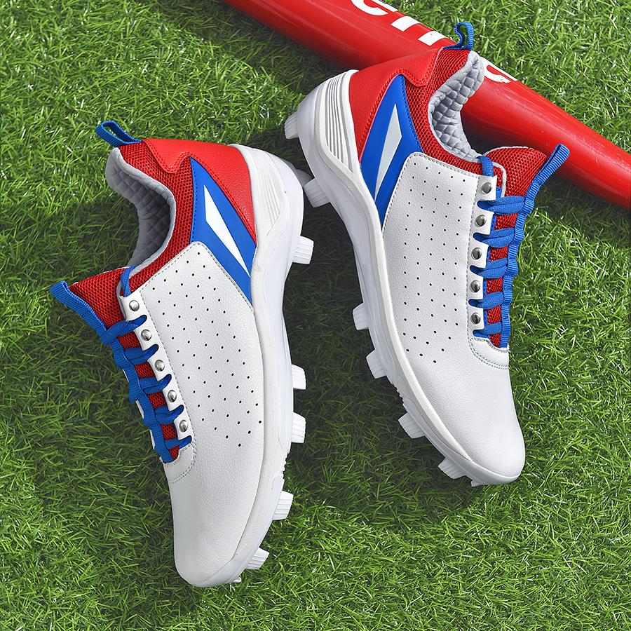 Men's Baseball Shoes Training Long Spikes Softball Shoes Non-slip Cleats And Turf Softball Sneakers Beginners Baseball Sneakers