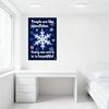 People are Like Snowflakes Metal Tin Sign - Vintage Inspirational Quote Wall Decor with Snowflake Pattern, Home Bar Man Cave Clu