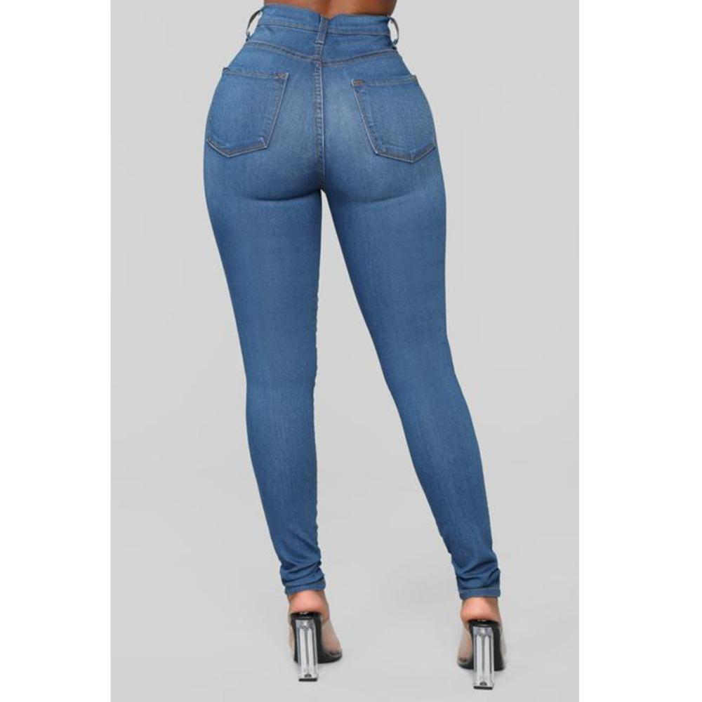 Slim Stretch Denim Pencil Pants for Women