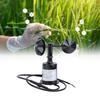 Abs Material Wind Cup Wind Speed Sensor Anemometer, 3 Cups Wind Speed Detector with 8M Cable, High Professional Weather Meter for Greenhouse