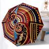 1pc MandalaDesign Automatic Folding Umbrella, Portable & Foldable Design with 8 Ribs, Casual Outdoor Accessory Yy250729076
