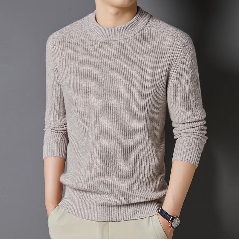 Men's Autumn/Winter Pure Wool Round Neck Sweater FXT6449