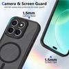 KEYSION Matte Translucent Magnetic Phone Case for HONOR X7d 5G Silicone+PC Clear Shockproof Cover for Honor 400 Smart 5G