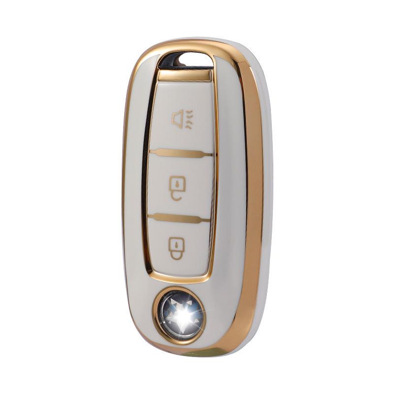 Dongfeng Venucia Car Key Case: Gold Edge Protective Shell for D60, T60plus/EV, T90, T70 with Buckle