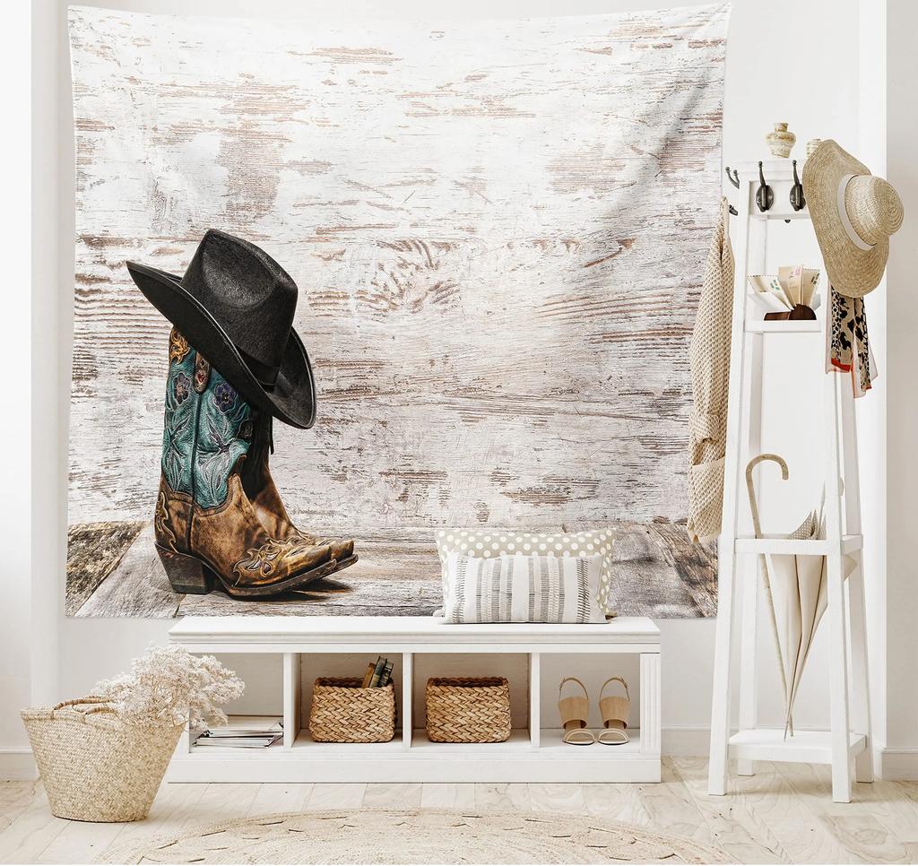 VIKAMA Tappezzeria Bandiera Elementi Artistici Tramonto Western Cowboy Americano Decorazione Parete Sfondo Divano Soggiorno
